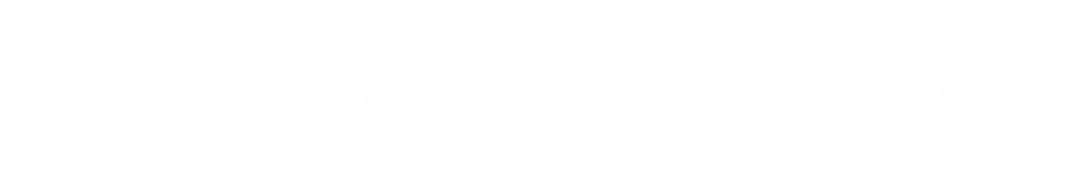 Logo van Medica Clinic, witte letters